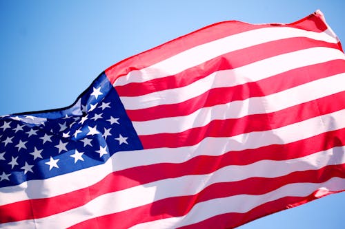 Free American Flag Under Blue Sky Stock Photo